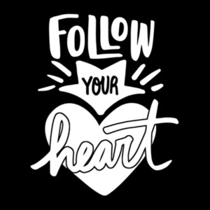 Follow Your Heart (White) - Unisex Premium Fleece Crew Sweatshirt Design