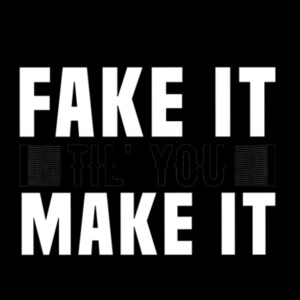 Fake It Make It (White) - Unisex Premium Fleece Crew Sweatshirt Design