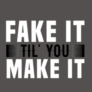 Fake It Make It (White) - Women's Premium Cotton Slim Fit T-SHirt Design