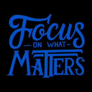 Focus on What Matters (Royal) - Unisex Premium Fleece Crew Sweatshirt Design