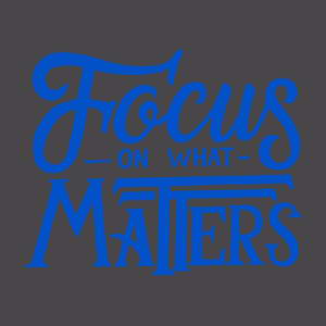 Focus on What Matters (Royal) - Youth Premium Cotton T-Shirt Design