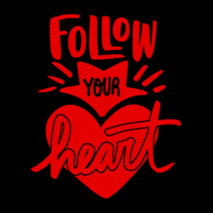 Follow Your Heart (Red) - Unisex Premium Fleece Crew Sweatshirt Design
