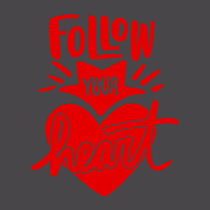 Follow Your Heart (Red) - Youth Premium Cotton T-Shirt Design