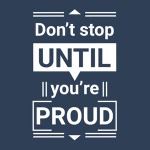 Don't Stop Until Your Proud (White) - Unisex Premium Fleece Crew Sweatshirt Design