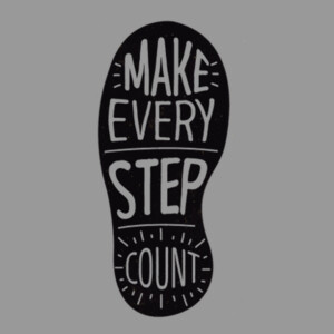 Make Every Step Count (Black) - Unisex Premium Cotton T-Shirt Design