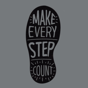 Make Every Step Count (Black) - Unisex Premium Fleece Crew Sweatshirt Design