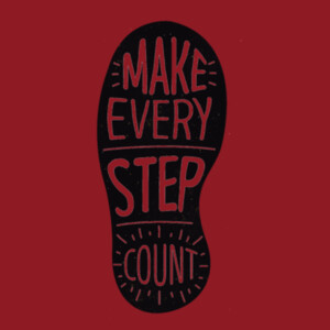 Make Every Step Count (Black) - Youth Premium Cotton T-Shirt Design