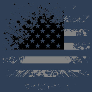 Distressed Flag (Black Grey) - Unisex Premium Fleece Crew Sweatshirt Design