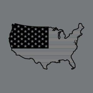 USA Map (Grey Black) - Unisex Premium Fleece Crew Sweatshirt Design