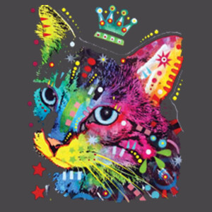 Neon Cat Queen - Youth Premium Cotton T-Shirt Design