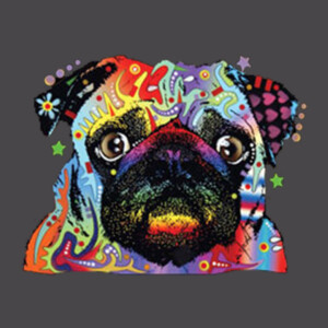 Neon Pug - Youth Premium Cotton T-Shirt Design