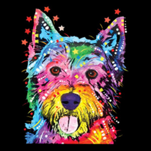 Neon Westie - Unisex Premium Cotton T-Shirt Design