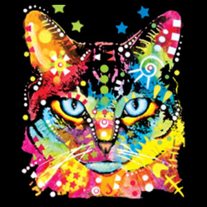 Neon Cat - Women's Premium Cotton T-Shirt Design
