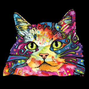Neon Cat 2 - Unisex Premium Cotton Long Sleeve T-Shirt Design