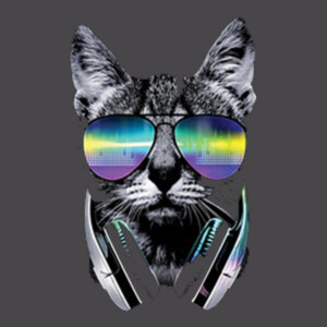 DJ Cat - Youth Premium Cotton T-Shirt Design