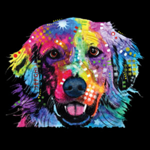 Neon Golden Retriever - Unisex Premium Cotton T-Shirt Design