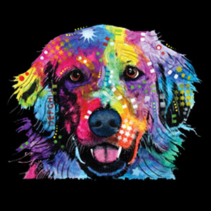 Neon Golden Retriever - Women's Premium Cotton T-Shirt Design