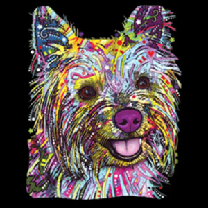 Neon Yorkie - Unisex Premium Cotton T-Shirt Design