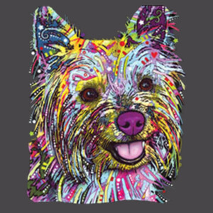 Neon Yorkie - Youth Premium Cotton T-Shirt Design