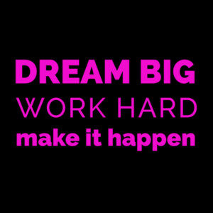 Dream Big Work Hard Pink - Unisex Premium Fleece Pullover Hoodie Design