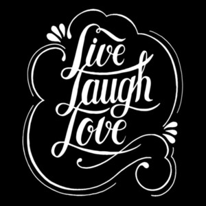 Live Love Laugh White - Unisex Premium Cotton T-Shirt Design