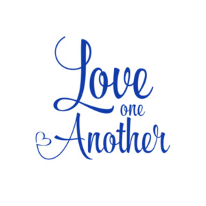Love One Another Royal - Unisex Premium Cotton T-Shirt Design