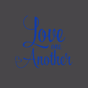 Love One Another Royal - Youth Premium Cotton T-Shirt Design