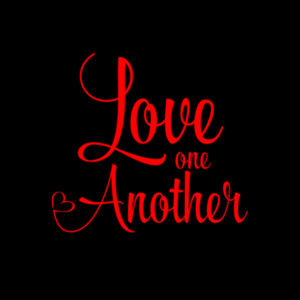 Love One Another Red - Unisex Premium Cotton T-Shirt Design