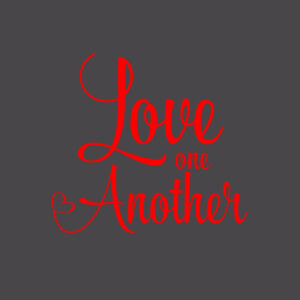 Love One Another Red - Youth Premium Cotton T-Shirt Design