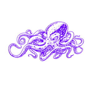 Octopus 1 Purple - Unisex Premium Cotton T-Shirt Design