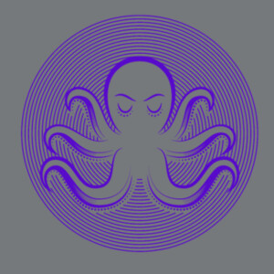 Octopus 2 Purple - Unisex Premium Fleece Crew Sweatshirt Design