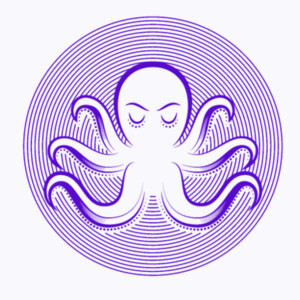Octopus 2 Purple - Unisex Premium Fleece Pullover Hoodie Design
