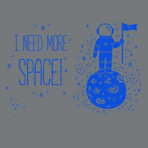 I need More Space Royal - Unisex Premium Fleece Crew Sweatshirt Design