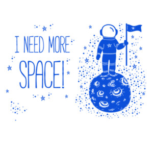 I need More Space Royal - Youth Premium Cotton T-Shirt Design