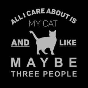 AlI I Care About Is My Cat Gray - Unisex Premium Fleece Crew Sweatshirt Design