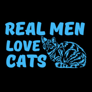 Real Men Love Cats Carolina Blue - Unisex Premium Fleece Pullover Hoodie Design