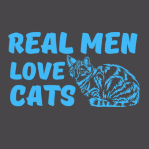 Real Men Love Cats Carolina Blue - Youth Premium Cotton T-Shirt Design