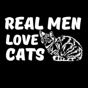 Real Men Love Cats White - Unisex Premium Cotton T-Shirt Design