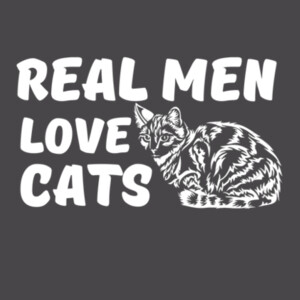 Real Men Love Cats White - Youth Premium Cotton T-Shirt Design