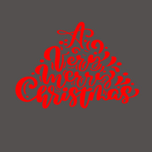 A Very Merry Christmas Red - Women's Premium Cotton Slim Fit T-SHirt Design