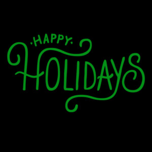 Happy Holidays Green - Unisex Premium Fleece Crew Sweatshirt Design