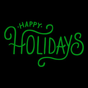 Happy Holidays Green - Unisex Premium Fleece Pullover Hoodie Design