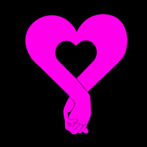 Heart Hands Pink - Women's Premium Cotton T-Shirt Design