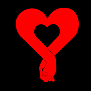 Heart Hands Red - Women's Premium Cotton T-Shirt Design