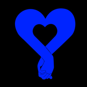 Heart Hands Royal - Women's Premium Cotton T-Shirt Design