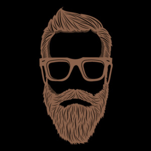 Hipster Beard 1 Brown - Women's Premium Cotton T-Shirt Design