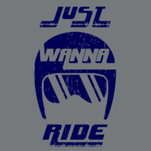 Just Wanna Ride Navy - Unisex Premium Fleece Crew Sweatshirt Design