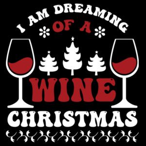 Wine Christmas - Women's Premium Cotton T-Shirt Design