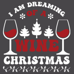 Wine Christmas - Youth Premium Cotton T-Shirt Design