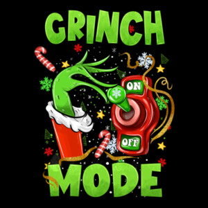 Grinch Mode - Unisex Premium Cotton T-Shirt Design